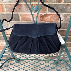 Vintage Black Suede Purse